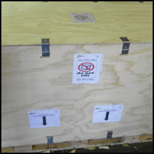 Export approved crate with special markings